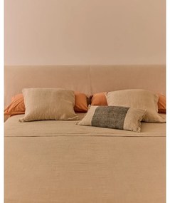 Bézs kárpitozott egyszemélyes ágy ágyrács nélkül 90x200 cm Blok – Kave Home