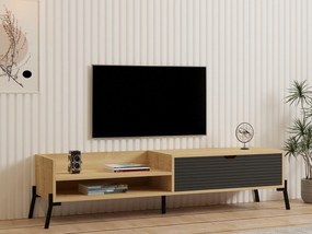 TV asztal/szekrény Momido (zafír tölgy + antracit) . Akció -21%. 1095438