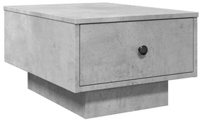 betonszürke szerelt fa dohányzóasztal 60 x 45 x 31 cm
