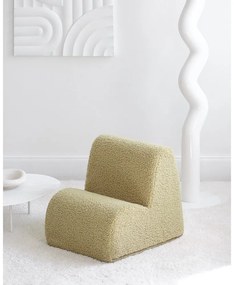 Zöld buklé gyerek fotel Cloud – Wigiwama
