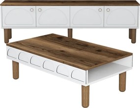 Bohem nappali bútorszett, fehér, 180 cm