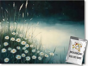 Fotótapéta Flizelina Természet Tó Virágok Margaréták 150x105 ragasztó