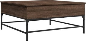 vidaXL barna tölgyszínű szerelt fa és fém dohányzóasztal 95x95x45 cm