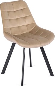 Krzesło RICK Beżowe Welurowe