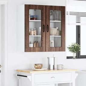 Fali konyhaszekrény ajtóval Barna Tölgy 40 x 31 x 80 cm Faanyag