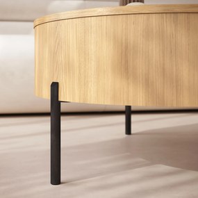 Mazzoni FRIDA Természetes Tölgyfa – MODERN DOHÁNYZÓASZTAL FELHAJTHATÓ LAPPAL ÉS TÁROLÓVAL