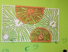 Elegáns fából készült fali dekoráció virágmintával - GENIUS