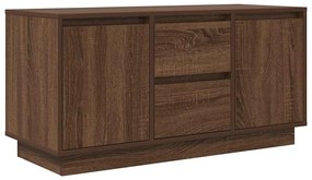 barna tölgyszínű TV-szekrény LED-lámpákkal 100x41x50 cm