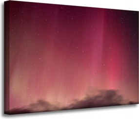 Vászonkép Kozmosz Északi fény Vörös égbolt Csillagászat 70x50