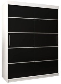 Ruhásszekrény 150 cm Verika 1 150 (fehér + fekete). 1063702