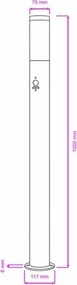 BRILAGI - Kültéri lámpa mozgásérzékelővel ELIA 1xE27/20W/230V IP44 100 cm króm