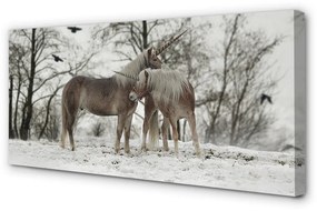 Canvas képek Téli erdő egyszarvúak 120x60 cm