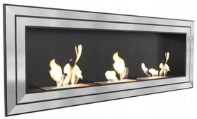 Kratki JULIET/1800/TUV - Beépíthető BIO kandalló JULIET 65x180 cm 3x2,5kW króm