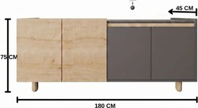 Ravenna Modern 180 - Sapphire Oak, Anthracite
