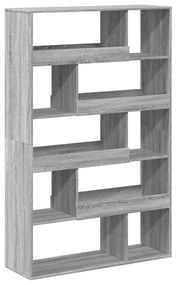 szürke sonoma színű szerelt fa könyvespolc 100 x 33 x 156,5 cm