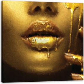 Vászonkép Arany Arc Nők Arany Száj 50X50 cm