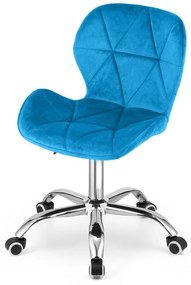 Dolgozószobai szett íróasztal TAYLOR 80x50 cm sonoma tölgy + irodai szék AVOLA VELVET királykék
