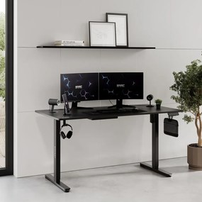 Állítható magasságú elektromos íróasztal Nojo 140x60 cm fekete