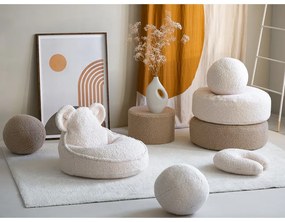 Krémszínű buklé gyerek babzsákfotel Bear – Wigiwama
