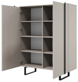 Verica komód 120 cm - kasmír / fekete lábak