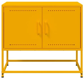 mustársárga acél TV-szekrény 68,5x39x60,5 cm