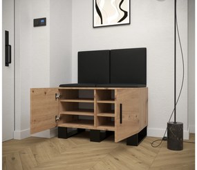 Előszobabútor Amanda 19 (artisan tölgy + sötétszürke). 1086022