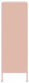 vidaXL rózsaszín acél magasszekrény 68 x 39 x 113 cm