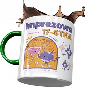 Zöld Bögre Születésnapra 17 17. 17. Ajándék Nyomtatott Fotóval