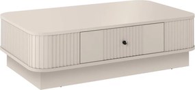 Vesper dohányzóasztal 103x60 cm fiókkal lábazaton - kasmír / fekete fogantyú