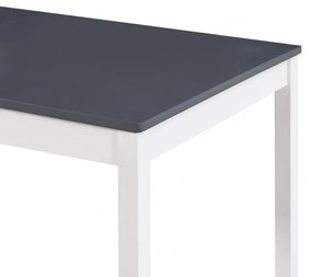 fehér és szürke fenyőfa étkezőasztal 180 x 90 x 73 cm