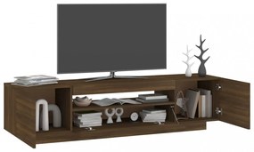 barna tölgyszínű TV-szekrény LED-lámpákkal 160x35x40 cm