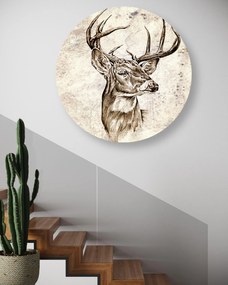Gario Kerek vászonkép Szarvasfej vázlata Méret: 40 x 40 cm