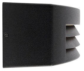 Okos kültéri fali lámpa fekete IP44, beleértve a Wifi A60-at - Hurricane