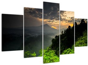 Kép - zöld hegyvidéki táj (150x105 cm)
