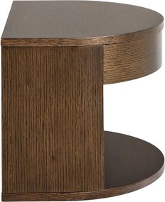 Sötét natúr színű éjjeliszekrény tölgyfa dekorral Paron – Actona