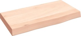 vidaXL kezeletlen tömör tölgyfa fali polc 40x20x4 cm