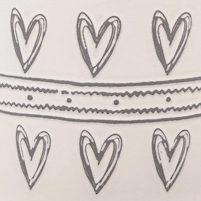 Kerámia bögre Szívek II, 450 ml