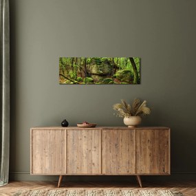 Egy varázslatos erdő képe (órával) (90x30 cm)