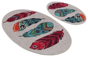 Fürdőszobai kilépő szett 2 db-os 60x100 cm Feather – Foutastic