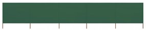 zöld 5 paneles szövet szélfogó 600 x 120 cm