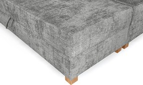 Largo kontinentális ágy ágyneműtartóval és beépített matraccal szürke 160x200 cm