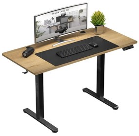 Ergonomikus állítható magasságú íróasztal, íróasztal elektromos magasságállítással, memória funkcióval és Lcd kijelzővel, fa.