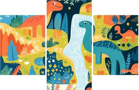 Kép - Vidám dinoszauruszok (90x60 cm)