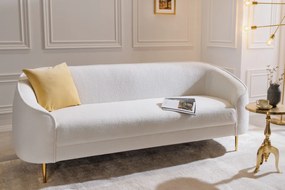 DIVA design  kanapé - 205cm - fehér bouclé