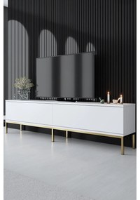 TV szekrény Lord - White, Gold