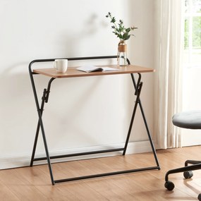 [en.casa] Összecsukható íróasztal Kvitsøy 85x50x80cm fekete/tölgy