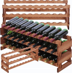 Állvány 30 cipős könyvespolc moduláris borosüveg 3x10 építőkocka impregnáló