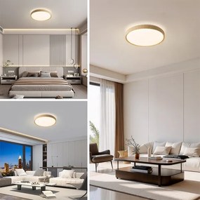 Brilagi-LED Fényerőszabályozható mennyezeti lámpa CORVO LED/72W/230V 3000-6000K fa dekor átm. 50 cm + távirányító