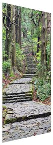 Fotótapéta ajtóra - Lépcső az erdőben (95x205cm)