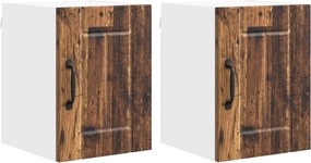 vidaXL Konyhaszekrény 2 pcs Öreg fa 30 x 31 x 40 cm Faanyag